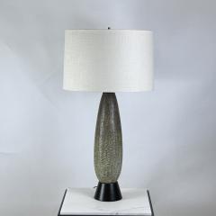 Studio Ceramic Lamp with Custom Linen Shade and Diffuser - 4131581