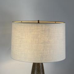 Studio Ceramic Lamp with Custom Linen Shade and Diffuser - 4131587