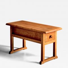 Studio Coffee table in solid curly Maple with double Access Drawer - 4574021