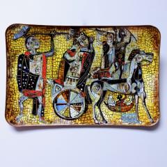 Studio Del Campo Studio del campo enamel on copper wall hanging platter Italy - 4316334