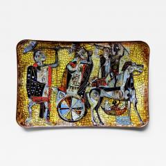 Studio Del Campo Studio del campo enamel on copper wall hanging platter Italy - 4319658