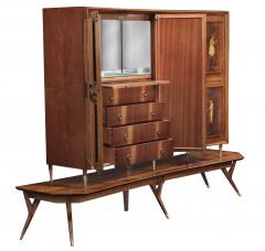 Studio Made Cabinet with Backlit Panels with Exceptional Inlays by Eugenio Diez - 134189