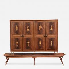 Studio Made Cabinet with Backlit Panels with Exceptional Inlays by Eugenio Diez - 134310