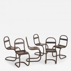 Studio Made Industrial Cantilever Dining Chairs Set of 6 - 2975082