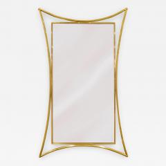 Studio Made Wall Hanging Mirror in Brass 1970s - 1145714