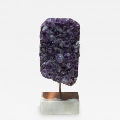 Studio Maison Nurita Amethyst Specimen with Brushed Nickel Base - 3044872