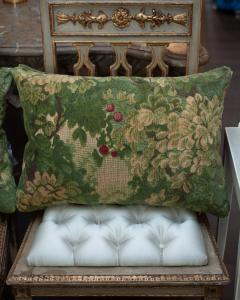 Studio Maison Nurita Colony Marly Green Linen Velvet Vedure Tapestry Pillow - 3713606