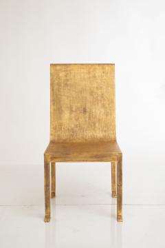 Studio Metal Faux Gold Leaf Patina Occasional Chair - 4390760