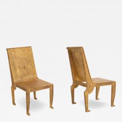 Studio Metal Faux Gold Leaf Patina Occasional Chair - 4490744