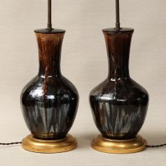 Studio Pottery Gold Table Lamps - 3695608