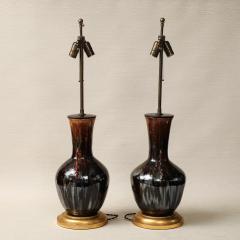Studio Pottery Gold Table Lamps - 3695611