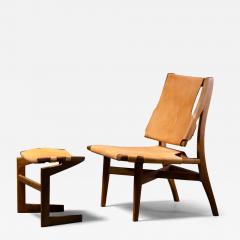 Studio crafted lounge chair with ottoman - 4552072