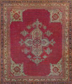 Stunning Antique Handwoven Wool Oushak Rug - 2544932