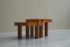 Stunning Architectural Set of Sectional Coffee or Side Tables 1980s - 4582083