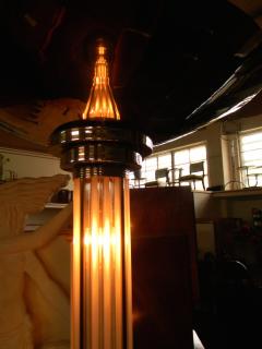 Stunning Art Deco Floor Lamp with glass rods and lights - 3794609