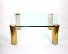Stunning Brass Feet Glass Top Cocktail Table Attr Pace Collection - 3534642