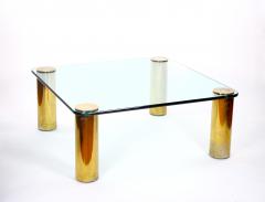 Stunning Brass Feet Glass Top Cocktail Table Attr Pace Collection - 3534646