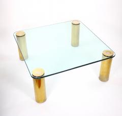 Stunning Brass Feet Glass Top Cocktail Table Attr Pace Collection - 3534647