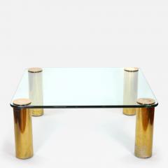 Stunning Brass Feet Glass Top Cocktail Table Attr Pace Collection - 3536419