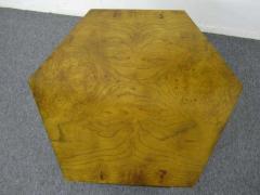 Stunning Chinoisiere Olivewood Octagon End Table Mid Century Modern - 1877299