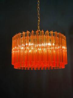 Stunning Coral Triedi Crystal Prism Chandelier - 2017850