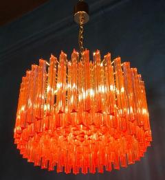 Stunning Coral Triedi Crystal Prism Chandelier - 3868285