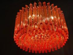 Stunning Coral Triedi Crystal Prism Chandelier - 3868286