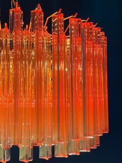 Stunning Coral Triedi Crystal Prism Chandelier - 3868289