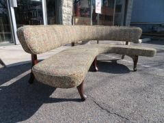 Stunning Curved Sculptural Floating Sofa Mid Century Modern - 1550444