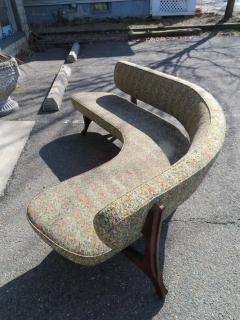 Stunning Curved Sculptural Floating Sofa Mid Century Modern - 1550449