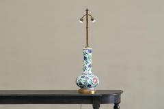 Stunning French Chinoiserie Table Lamp in Porcelain and Brass 1940s - 4395765