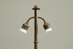 Stunning French Chinoiserie Table Lamp in Porcelain and Brass 1940s - 4395767