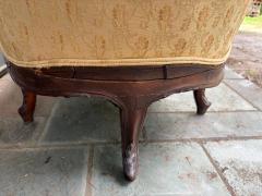 Stunning French Louis XV Style Carved Walnut Chaise - 4729611