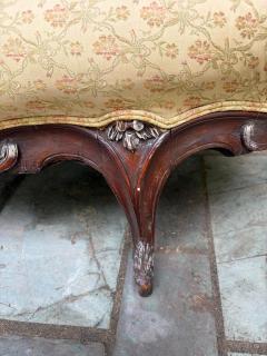 Stunning French Louis XV Style Carved Walnut Chaise - 4729621
