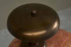 Stunning Italian Table Lamp in Patinated Brass Mid 20th Century - 4803243