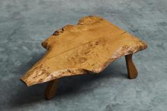 Stunning Live Edge Coffee Table in Solid Baltic Pine Europe 1960s - 4528423