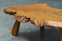 Stunning Live Edge Coffee Table in Solid Baltic Pine Europe 1960s - 4528428
