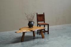 Stunning Live Edge Coffee Table in Solid Baltic Pine Europe 1960s - 4528451