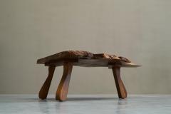 Stunning Live Edge Coffee Table in Solid Baltic Pine Europe 1960s - 4528452