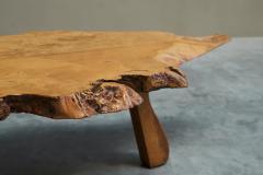 Stunning Live Edge Coffee Table in Solid Baltic Pine Europe 1960s - 4528479
