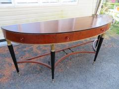 Stunning Louis XVI Style French Mahogany Demilune Console Table - 3031690