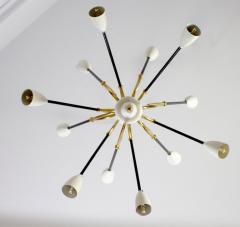 Stunning Midcentury Stilnovo Attr Chandelier 1950 - 3714449