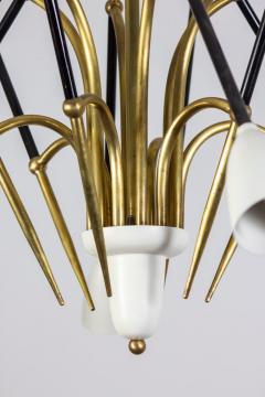 Stunning Midcentury Stilnovo Attr Chandelier 1950 - 3714456