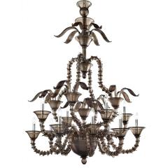 Stunning Modern Smoked Fum Ca Rezzonico Murano Glass Chandelier - 4578954