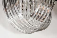 Stunning Modernist Murano Glass Ribbon Chandelier - 1580858