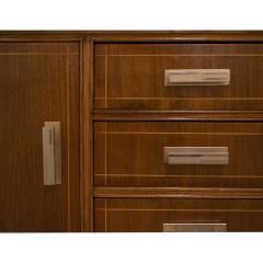 Stunning Pair of Italian Bedside Tables in Mahogany with Brass Accents 1950s - 3920864