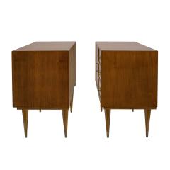 Stunning Pair of Italian Bedside Tables in Mahogany with Brass Accents 1950s - 3920866