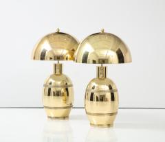 Stunning Pair of Large 1970s Polished Brass Lamps  - 2416028