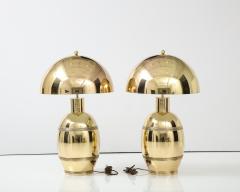 Stunning Pair of Large 1970s Polished Brass Lamps  - 2416033