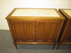 Stunning Pair of Mosaic Top Mid Century Modern Nightstands - 1843423